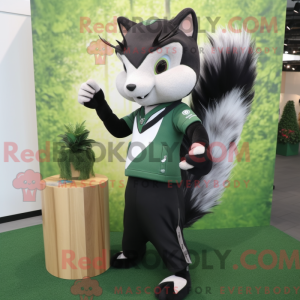 Olive Skunk mascot costume...