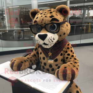 Brun Jaguar maskot drakt...