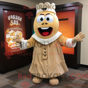 Tan Lasagna mascot costume...