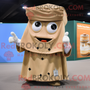 Tan Lasagne maskot kostume...