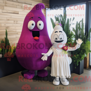 Magenta bakłażanowa maskot...