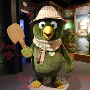 Olive Kiwi maskot kostume...