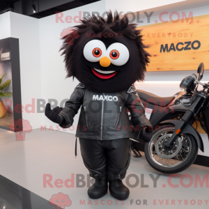 Sort Mango maskot kostume...