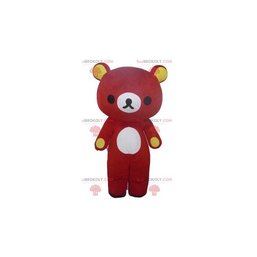 Großes rotes und riesiges Teddybärmaskottchen - Redbrokoly.com