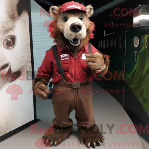 Maroon Wild Boar mascot...