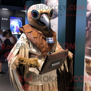 Tan Vulture mascottekostuum...