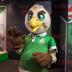 Green Eagle mascot costume...