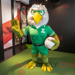 Green Eagle mascot costume...