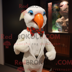 Hvid papegøje maskot...