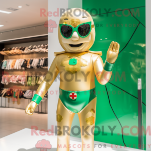 Gold Irish Flag mascot...