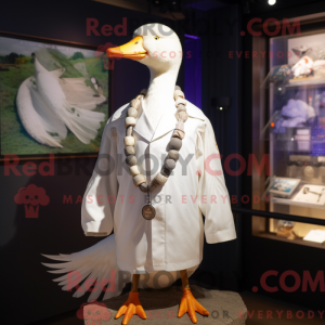 White Goose maskot kostume...