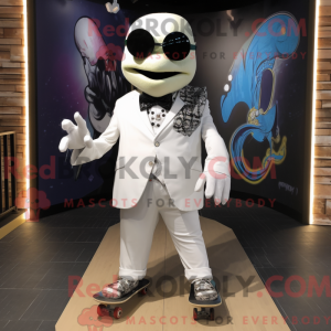 Hvid skateboard maskot...