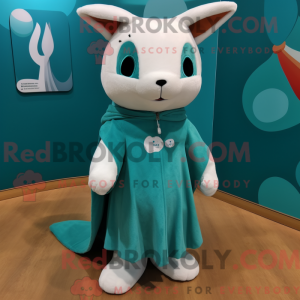 Teal Hermelin Maskottchen...