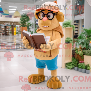 Tan Lasagne maskot kostume...