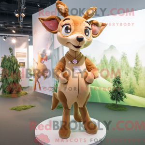 Tan Deer-maskotdraktfigur...