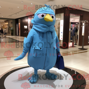 Himmelblå Blackbird maskot...