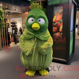 Grønne høner maskot kostume...
