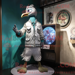 Silver Peacock mascot...