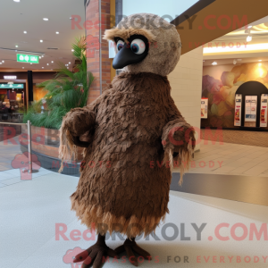 Brun struds maskot kostume...