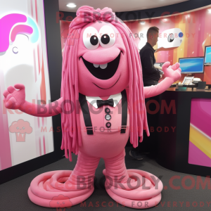Pink Spaghetti mascot...