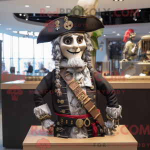 Sølv Pirate-maskot drakt...
