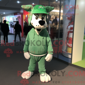 Máscara de cão verde com...
