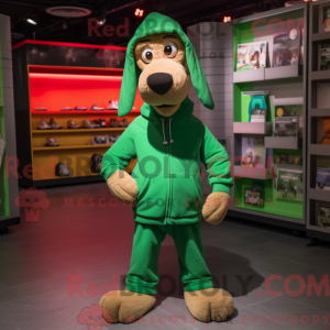 Máscara de cão verde com...
