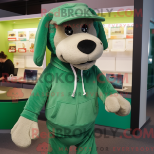 Máscara de cão verde com...