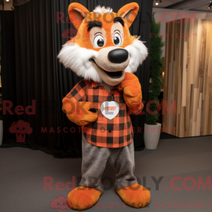 Orange Say Wolf maskot...