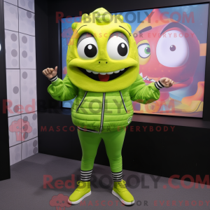 Lime Green Cod maskot...