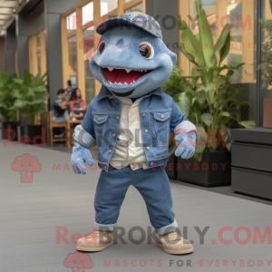Gray Tuna mascot costume...