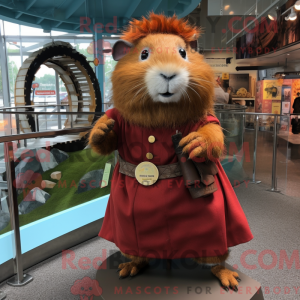 Rust marsvin maskot kostume...