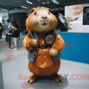 Rust marsvin maskot drakt...