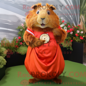 Rust marsvin maskot kostume...