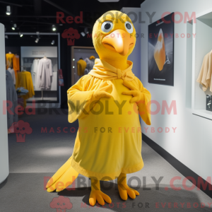 Gul måge maskot kostume...