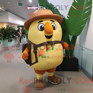 Tan Mango maskot kostume...
