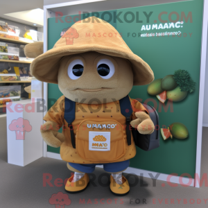 Tan Mango maskot kostume...