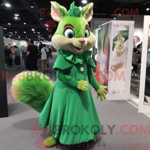Grønt egern maskot kostume...