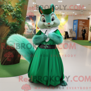 Grønt egern maskot kostume...