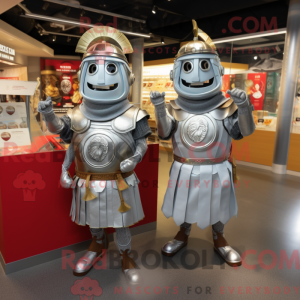 Silver Roman Soldier mascot...
