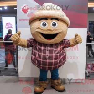 Tan Cupcake maskot kostume...