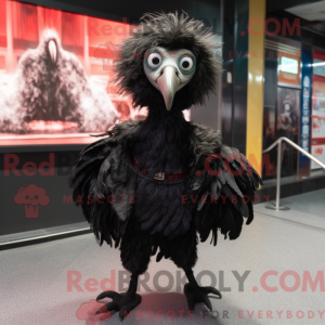 Zwart Emu-mascottekostuum...