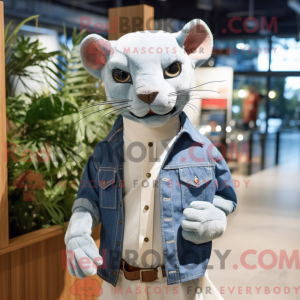 White Jaguarundi mascot...
