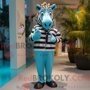 Cyan Zebra máscara de...