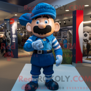 Figura azul de máscara de...