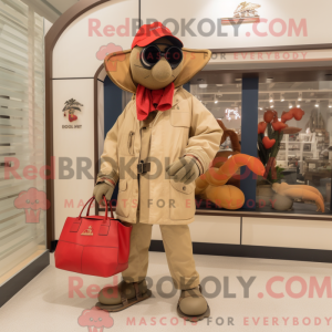 Tan Lobster Bisque maskot...