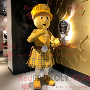 Guld sækkepibe maskot...