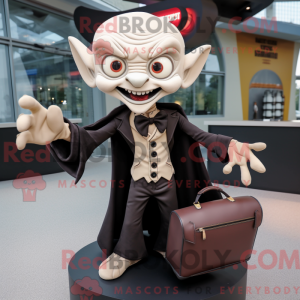 Tan Vampire maskot kostyme...