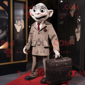 Tan Vampire mascot costume...