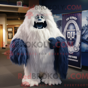 Navy Yeti-mascottekostuum...